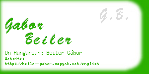 gabor beiler business card